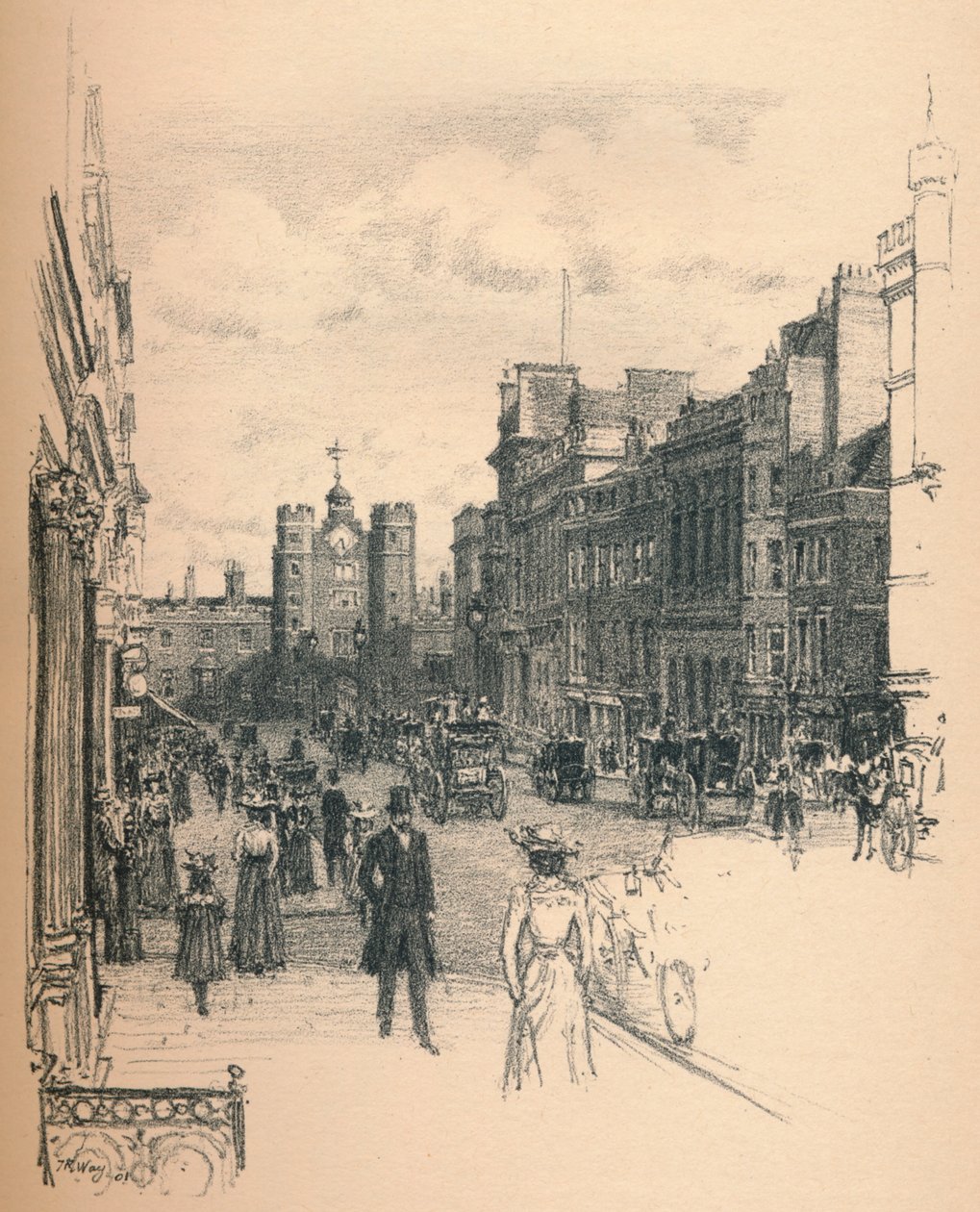 Brama Pałacu św. Jakuba Od ulicy św. Jakuba, 1902 autorstwa Thomas Robert Way