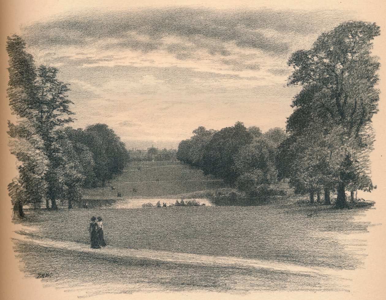 Widok, Pałac Kensington, 1902 autorstwa Thomas Robert Way