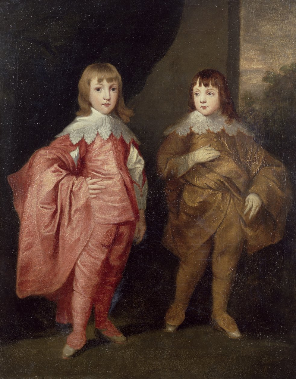 George Villiers, książę Buckingham i jego brat, lord Francis Villiers, 1636, wg Van Dycka autorstwa Thomas Robson