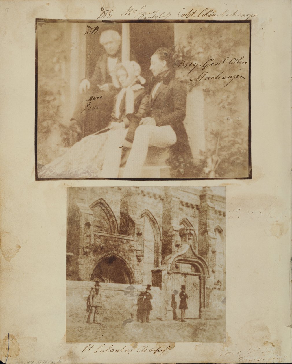 Portret grupowy z sir Davidem Brewsterem, panią Jones i generałem brygady Colinem Mackenzie autorstwa Thomas Rodger