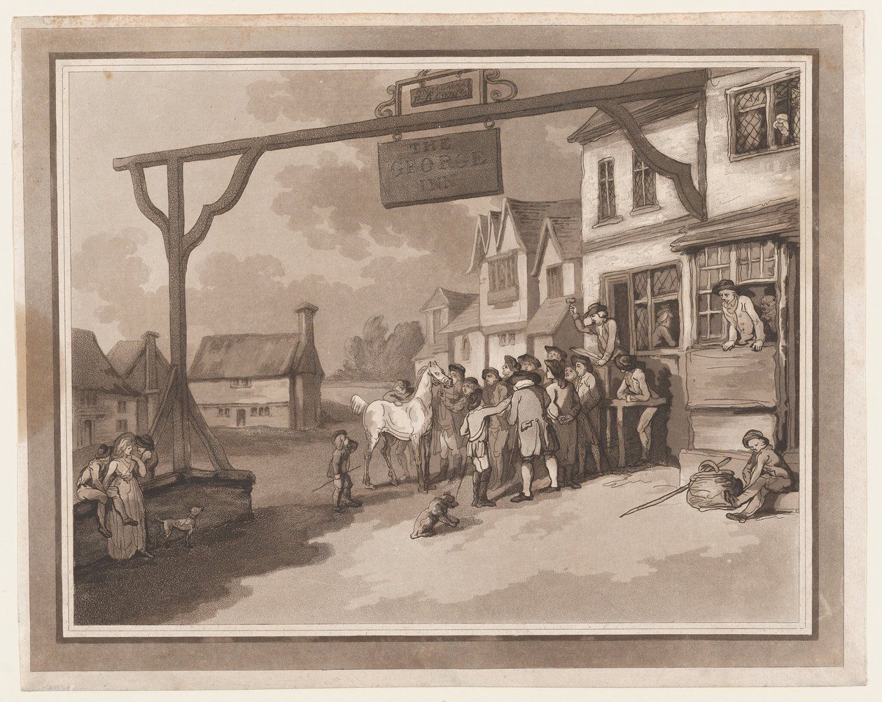 Crawley Wycieczka do Brighthelmstone, 1 czerwca 1790., 1 czerwca 1790. Twórcy: Thomas Rowlandson, Samuel Alken. autorstwa Thomas Rowlandson, Samuel Alken