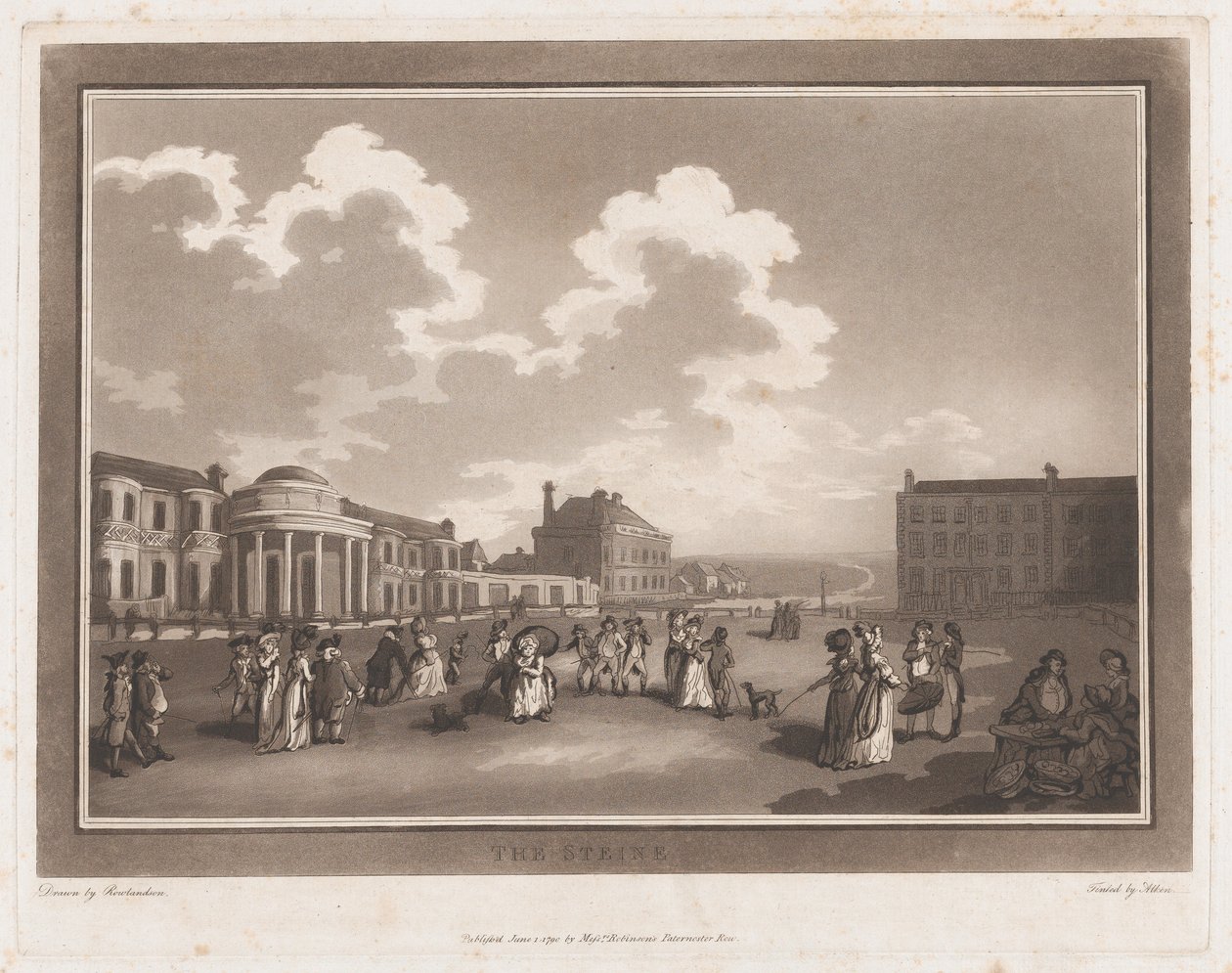 Steine Wycieczka do Brighthelmstone, 1 czerwca 1790., 1 czerwca 1790. Twórcy: Thomas Rowlandson, Samuel Alken. autorstwa Thomas Rowlandson, Samuel Alken