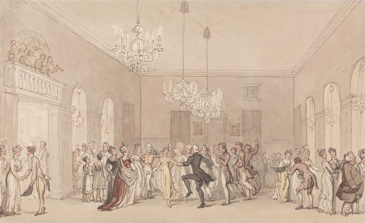 Bal w Scarborough autorstwa Thomas Rowlandson