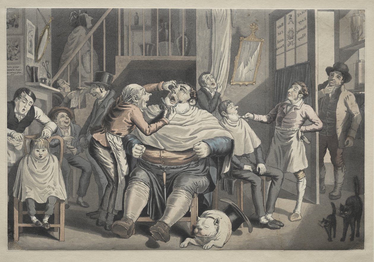 Salon fryzjerski autorstwa Thomas Rowlandson