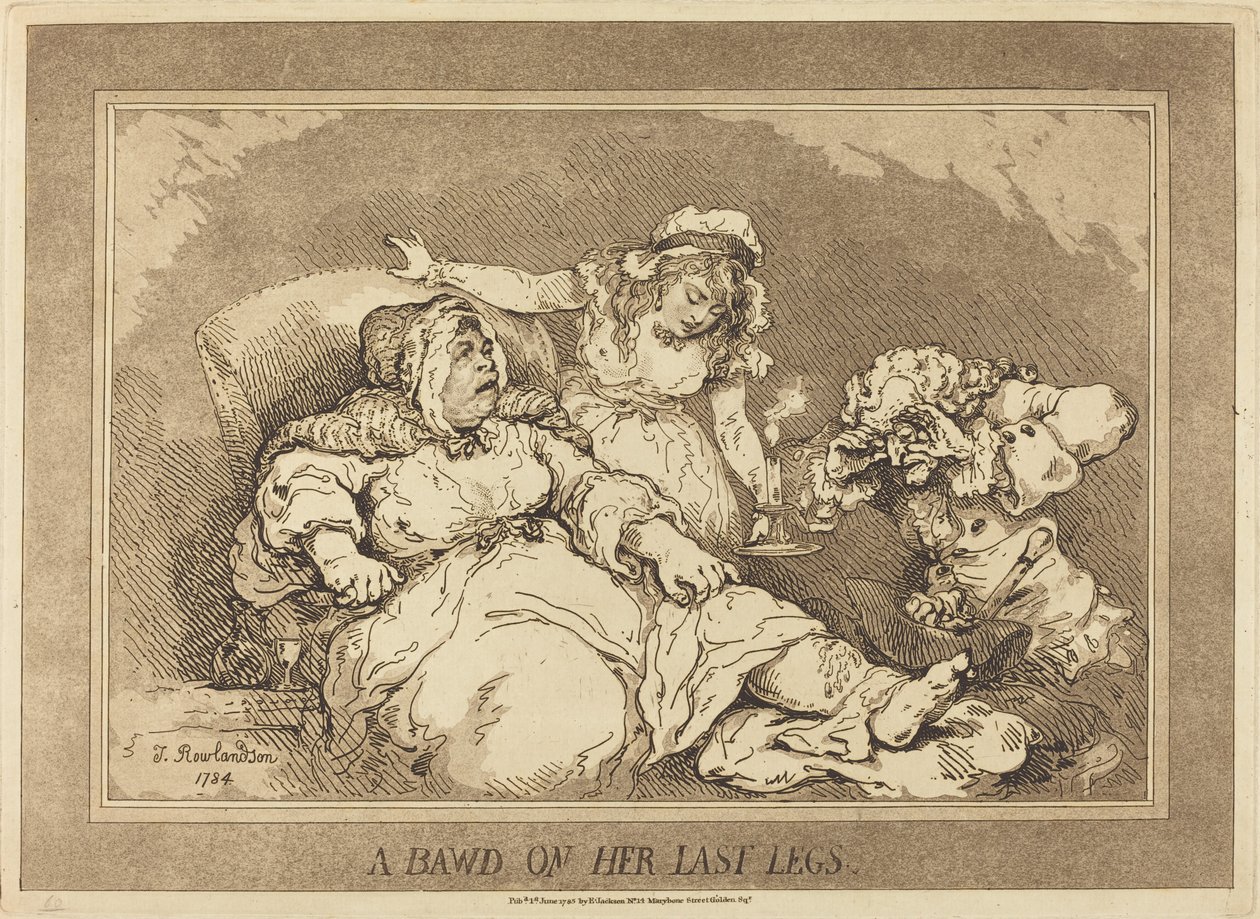 Wredna na jej ostatnich nogach autorstwa Thomas Rowlandson
