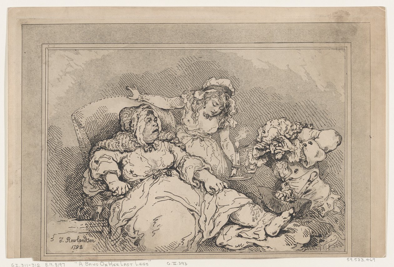 Wściekłość na jej ostatnich nogach, 1792., 1792. autorstwa Thomas Rowlandson
