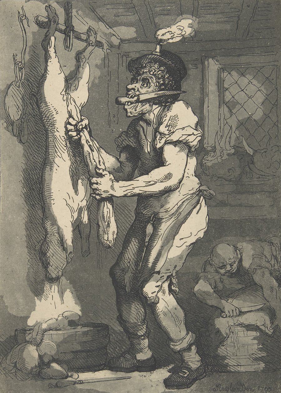 Rzeźnik, 1 stycznia 1790., 1 stycznia 1790. autorstwa Thomas Rowlandson