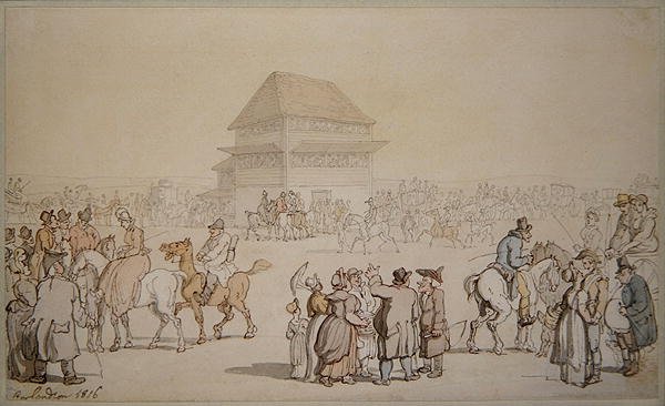 Spotkanie zatłoczonego wyścigu autorstwa Thomas Rowlandson