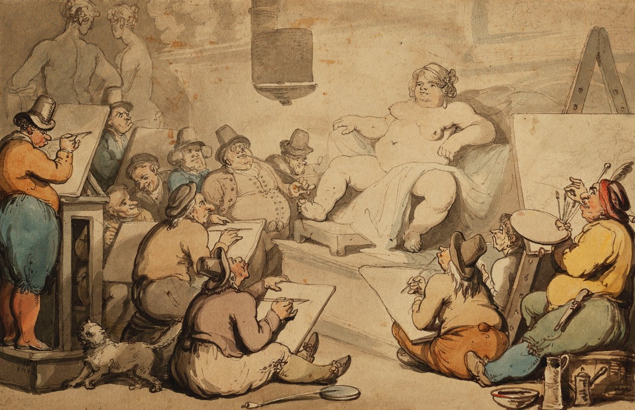 Akademia Holenderska, autorstwa Thomas Rowlandson