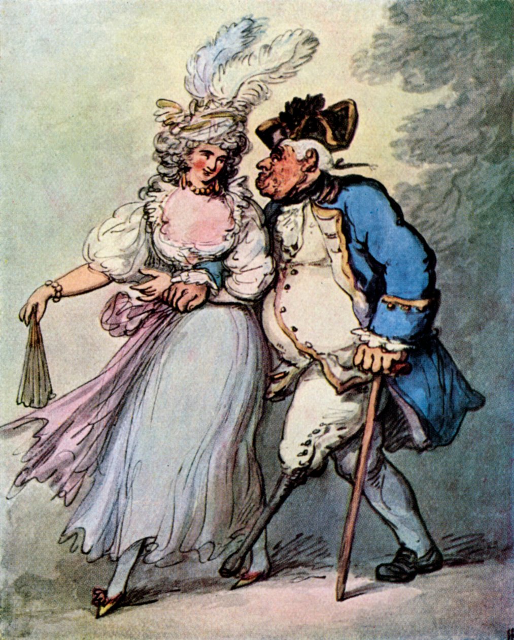 Francuska fregata holująca angielskiego żołnierza do Portu, koniec XVIII i początek XIX wieku, 1929. autorstwa Thomas Rowlandson