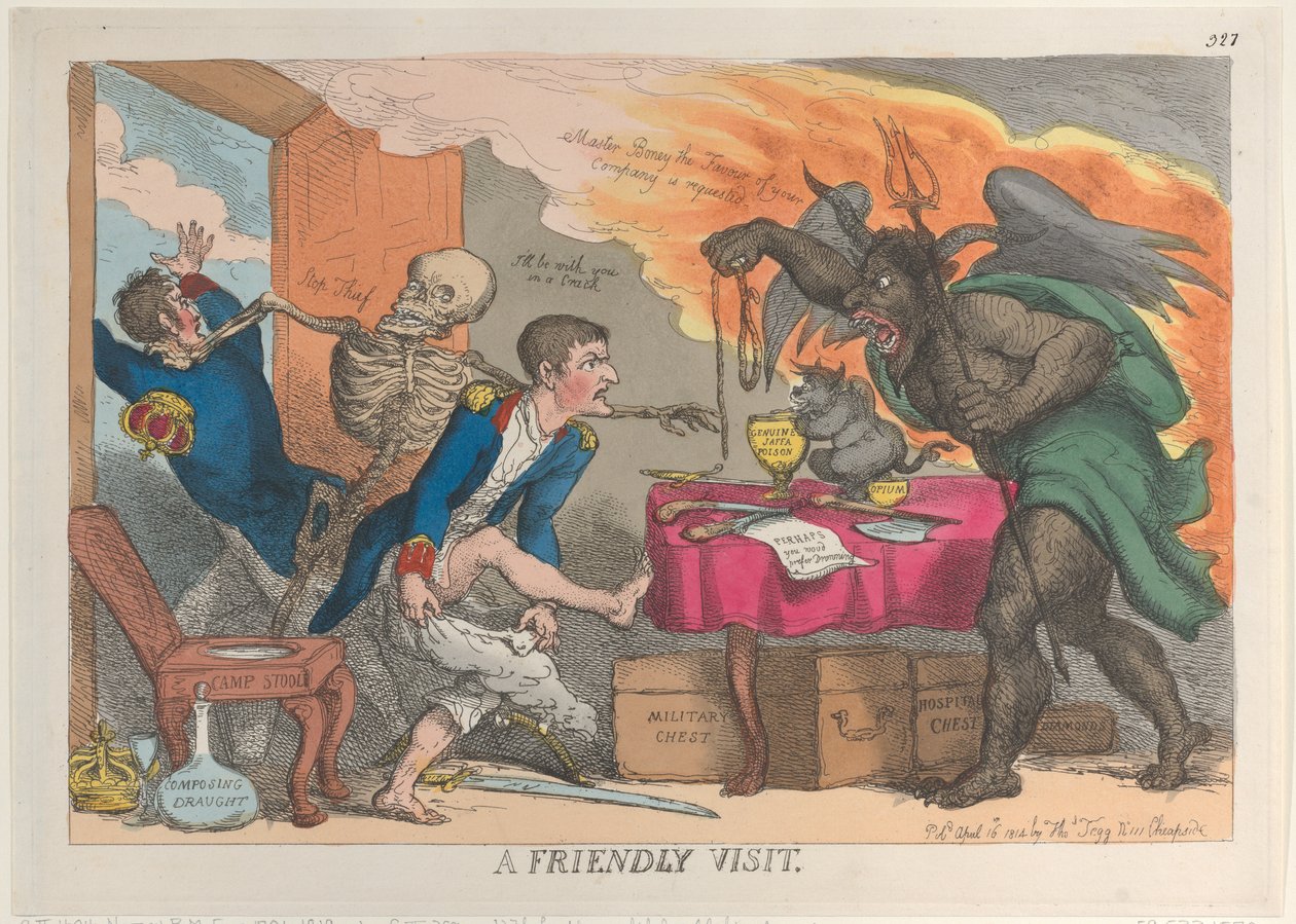 Przyjacielska wizyta, 16 kwietnia 1814, 16 kwietnia 1814. autorstwa Thomas Rowlandson