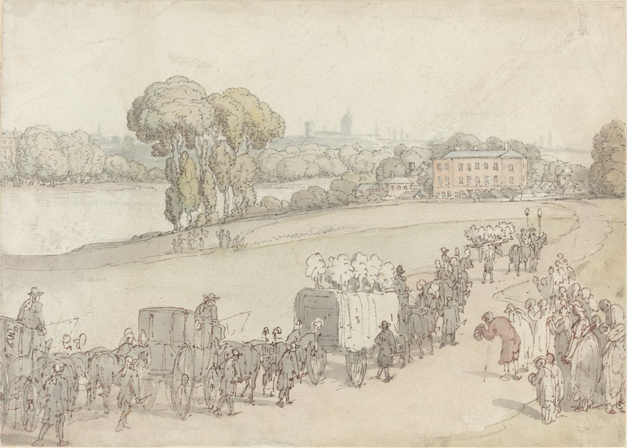 Procesja pogrzebowa autorstwa Thomas Rowlandson