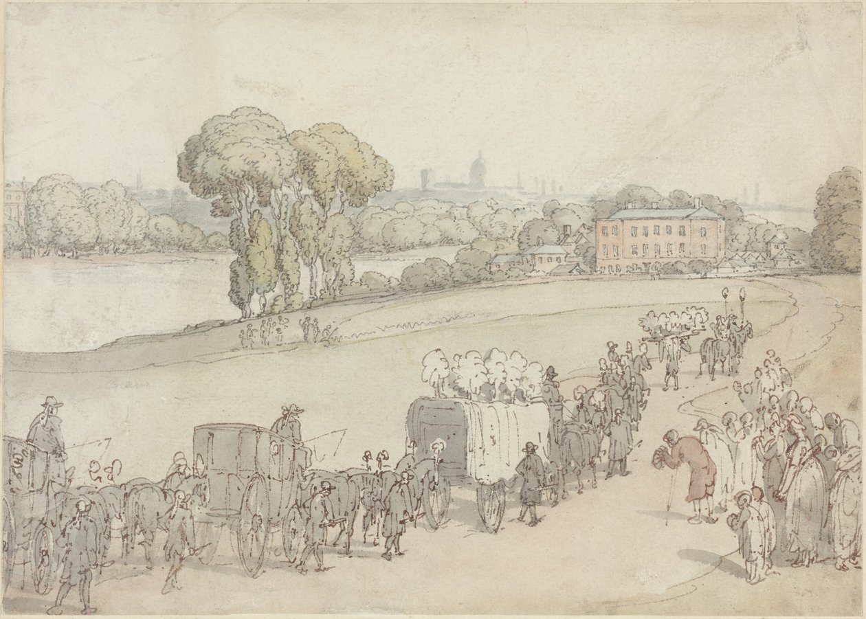 Kondukt pogrzebowy autorstwa Thomas Rowlandson