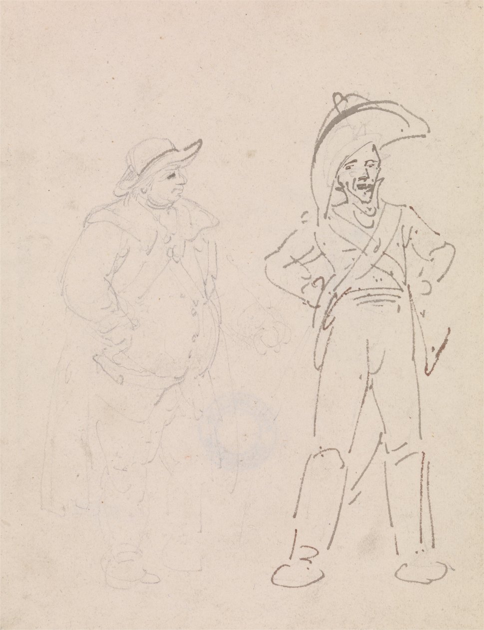 Żandarm i inny mężczyzna autorstwa Thomas Rowlandson