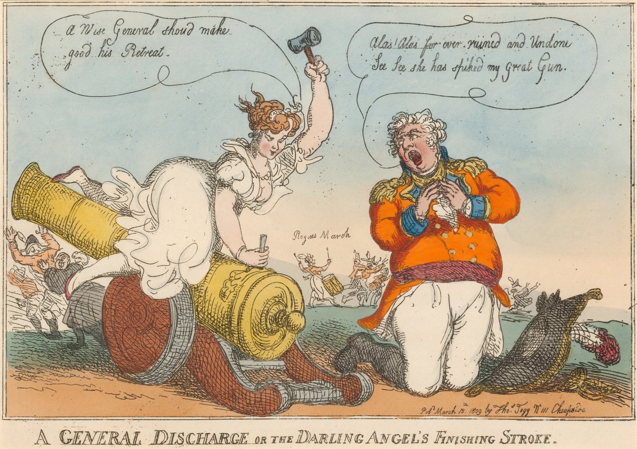 ?Ogólne wyładowanie czy wykańczający cios Kochanego Anioła? autorstwa Thomas Rowlandson
