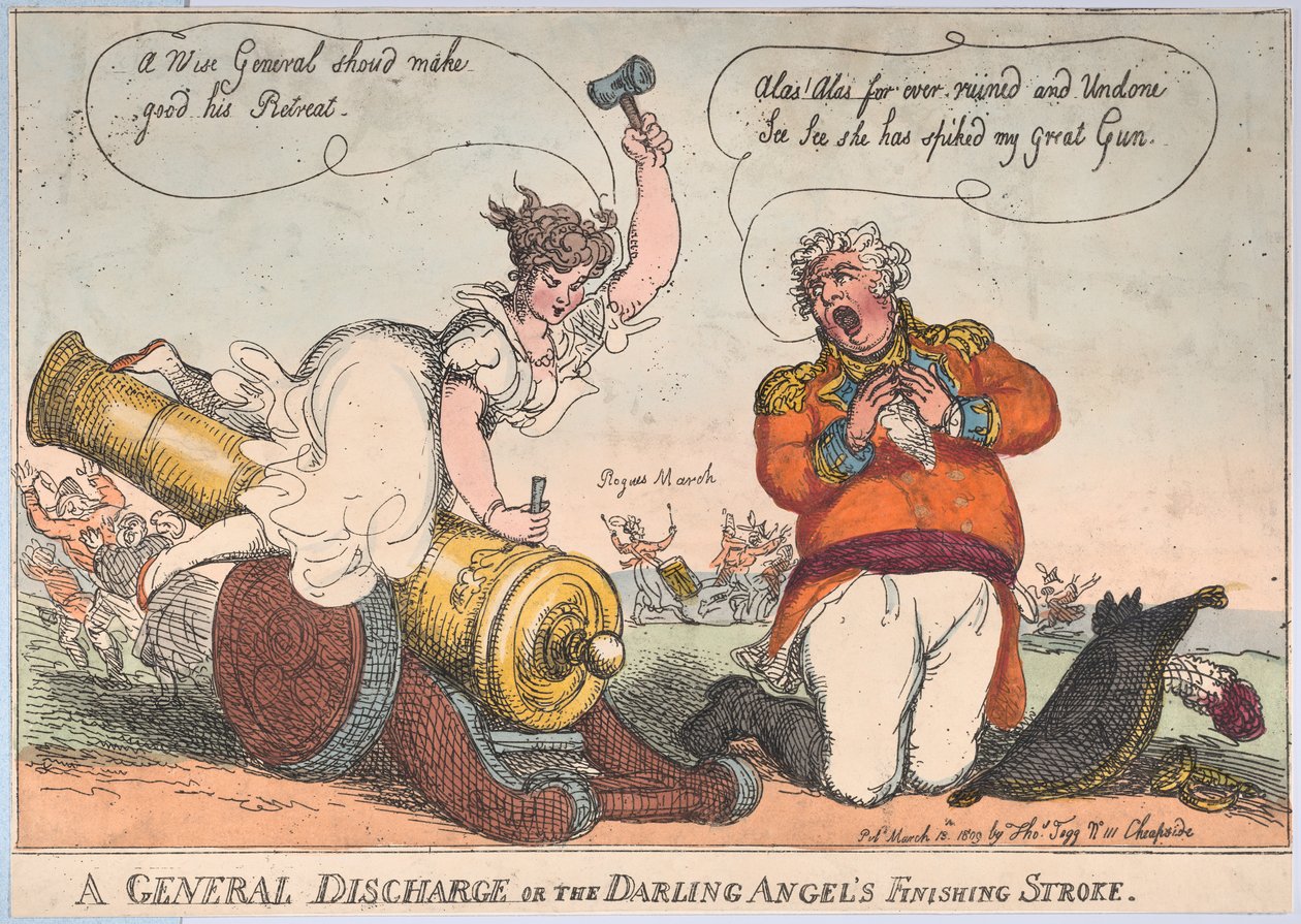 Wypis ogólny lub wykańczający cios Kochanego Anioła, 13 marca 1809 r., 13 marca 1809 r. autorstwa Thomas Rowlandson