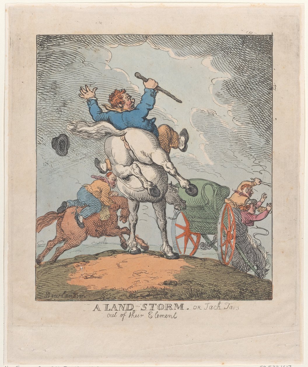 Burza lądowa, czyli Jack Tars z ich żywiołu, 1790-1815., 1790-1815. autorstwa Thomas Rowlandson