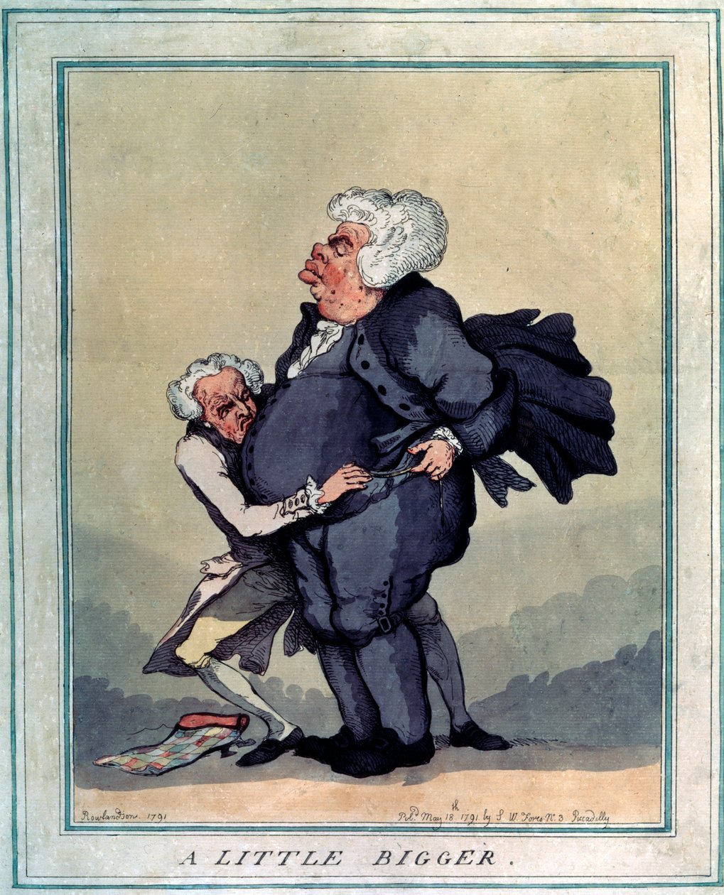 Trochę większy, 1791. autorstwa Thomas Rowlandson