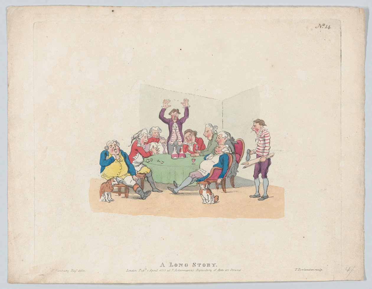 Długa historia, 1 kwietnia 1803., 1 kwietnia 1803. autorstwa Thomas Rowlandson