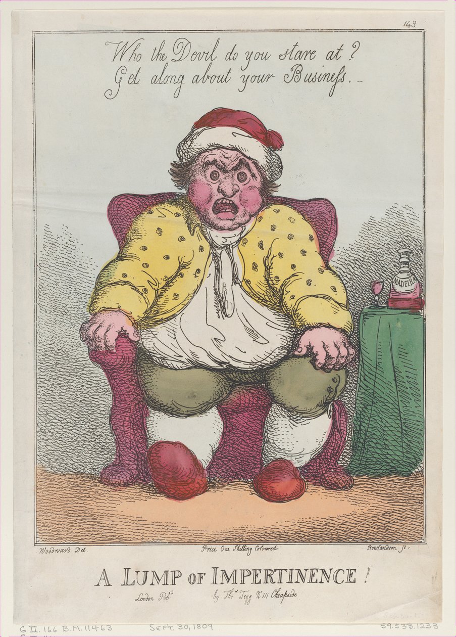 Bryła impertynencji!, [30 września 1809] przedruk., [30 września 1809] przedruk. autorstwa Thomas Rowlandson