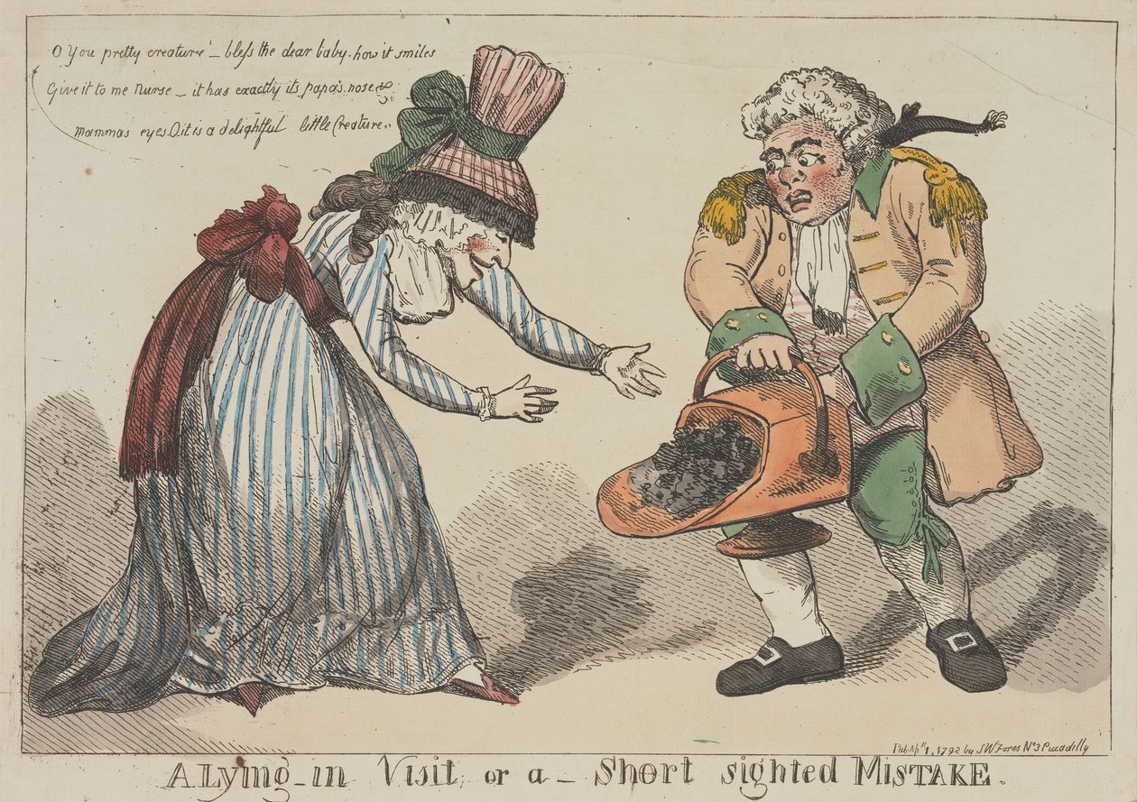 Wizyta u rodzącej, czyli krótkowzroczny błąd autorstwa Thomas Rowlandson