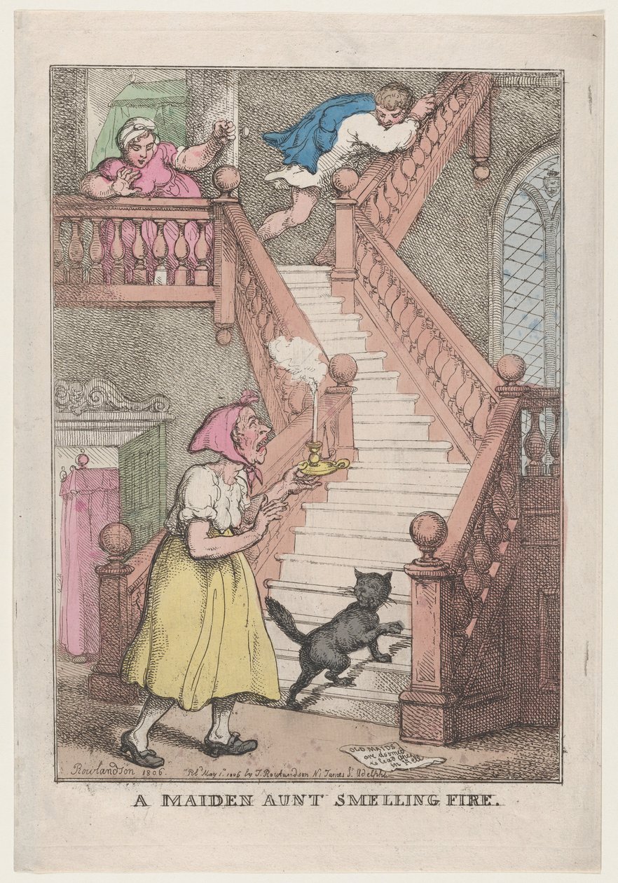 Ciotka Pachnąca Ogień, 4 maja 1806, 4 maja 1806. autorstwa Thomas Rowlandson