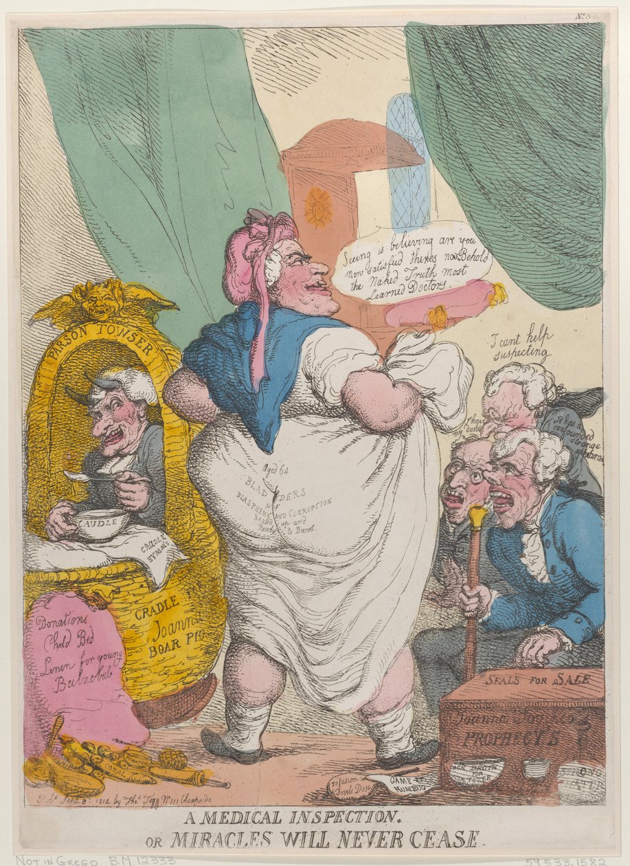 Inspekcja medyczna lub cuda nigdy się nie skończą, 15 września 1814 r., 15 września 1814 r. autorstwa Thomas Rowlandson