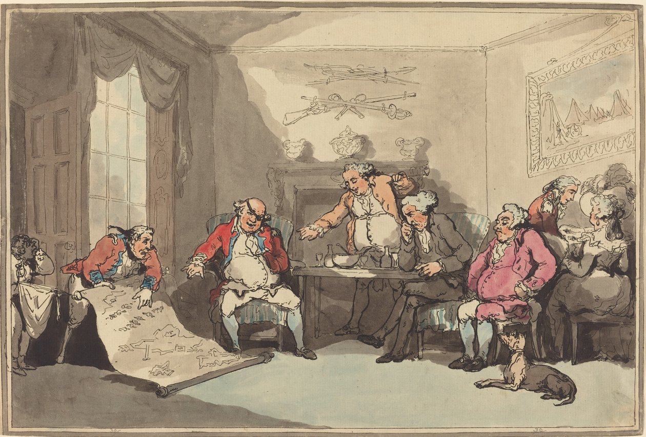 Spotkanie milicji autorstwa Thomas Rowlandson