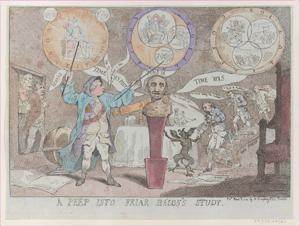 Zajrzenie do gabinetu brata Bacona, 3 marca 1784, 3 marca 1784. autorstwa Thomas Rowlandson