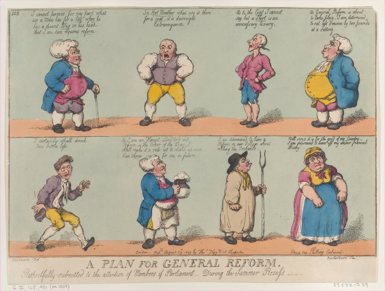 Plan ogólnej reformy, z szacunkiem przedstawiony do wiadomości posłów, 29 sierpnia 1809 r. autorstwa Thomas Rowlandson