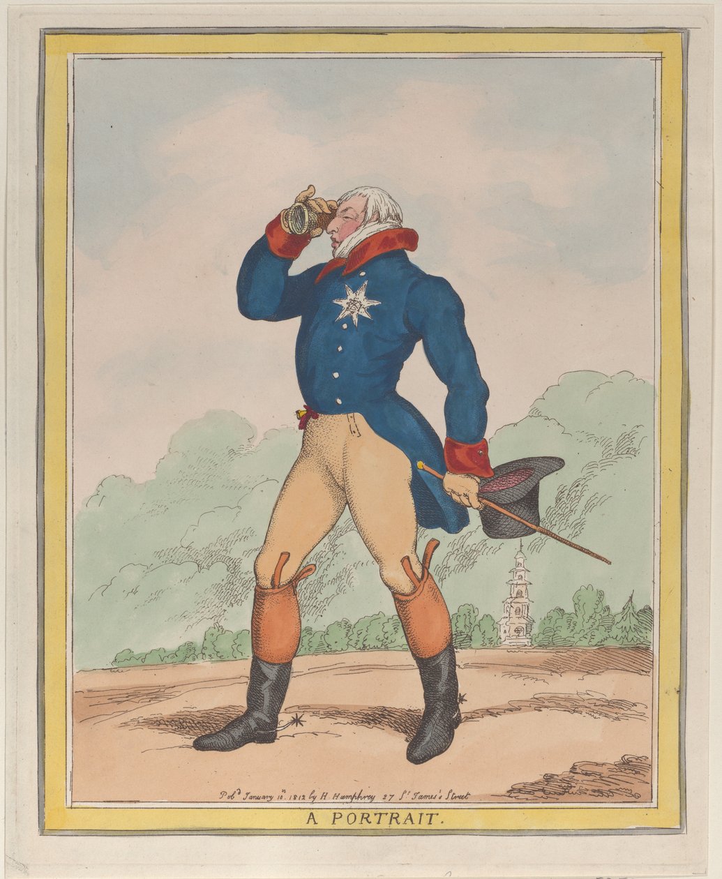 Portret księcia Cumberland, 10 stycznia 1812 r., 10 stycznia 1812 r. autorstwa Thomas Rowlandson