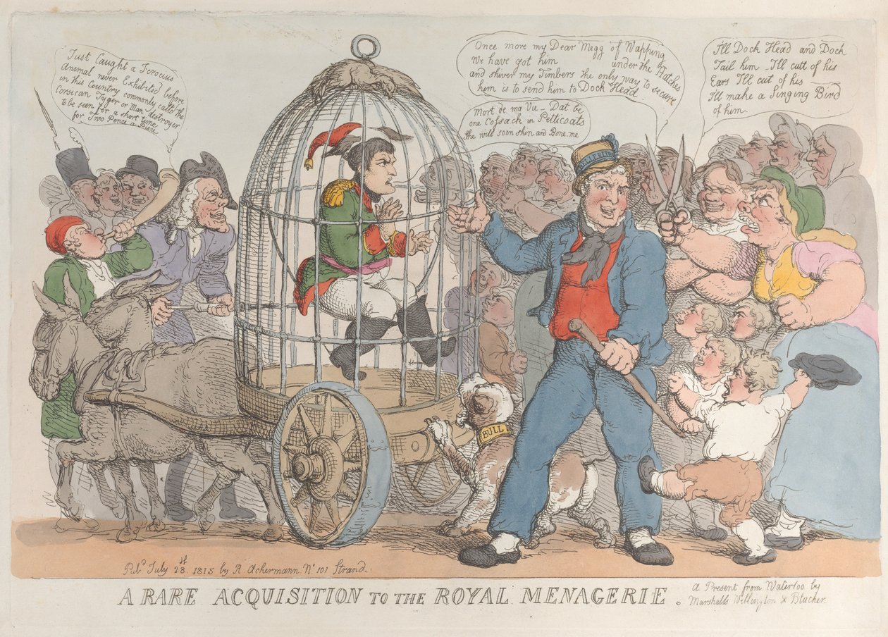 Rzadkie przejęcie Królewskiej Menażerii, 28 lipca 1815 r., 28 lipca 1815 r. autorstwa Thomas Rowlandson