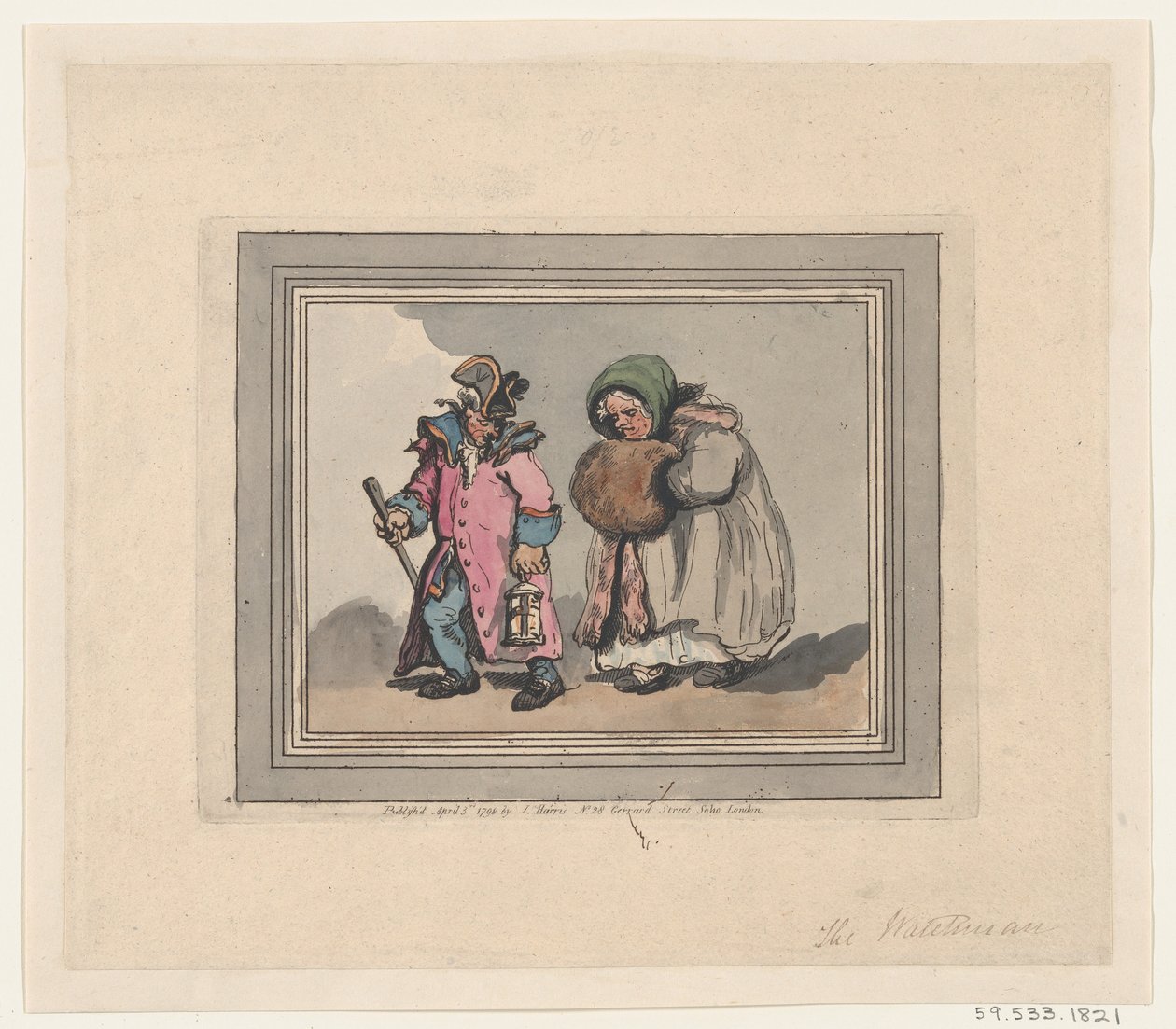 Powrót z wizyty, 3 kwietnia 1798 r., 3 kwietnia 1798 r. autorstwa Thomas Rowlandson