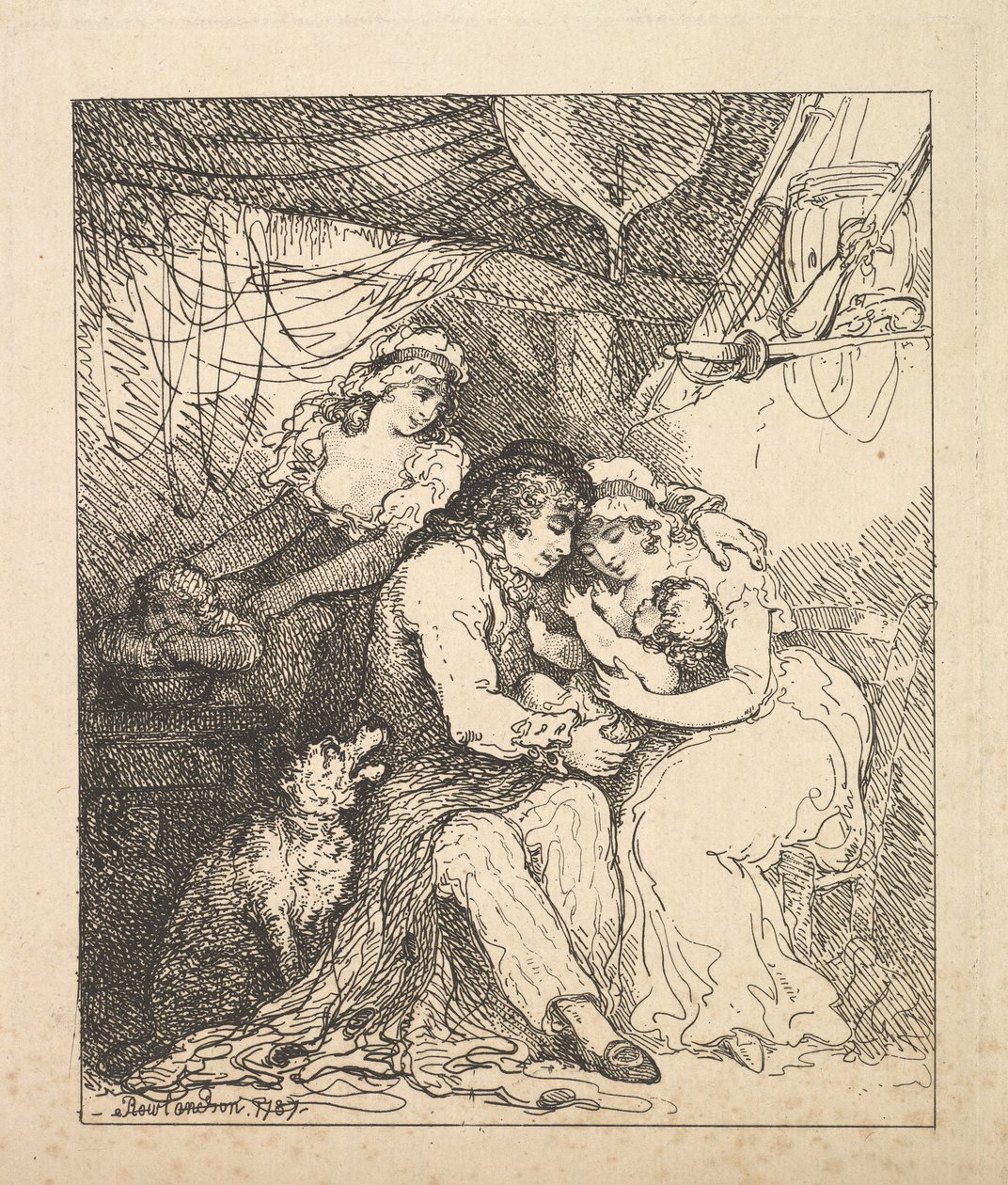 Rodzina marynarzy, 1787. autorstwa Thomas Rowlandson