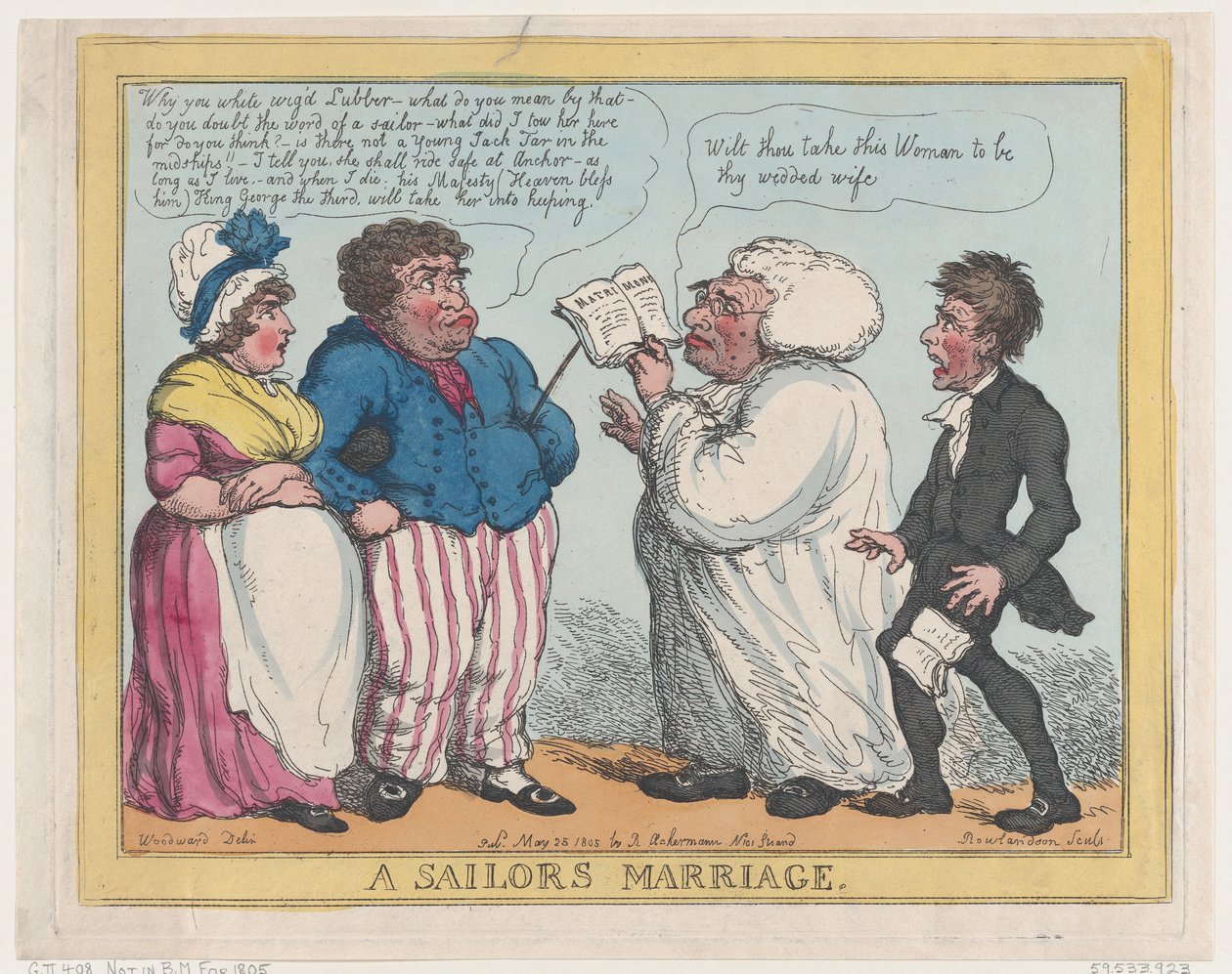 Ślub marynarza, 25 maja 1805 r., 25 maja 1805 r. autorstwa Thomas Rowlandson