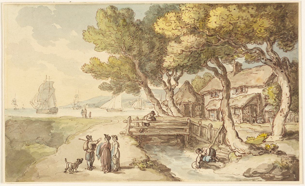 Scena w Kornwalii autorstwa Thomas Rowlandson