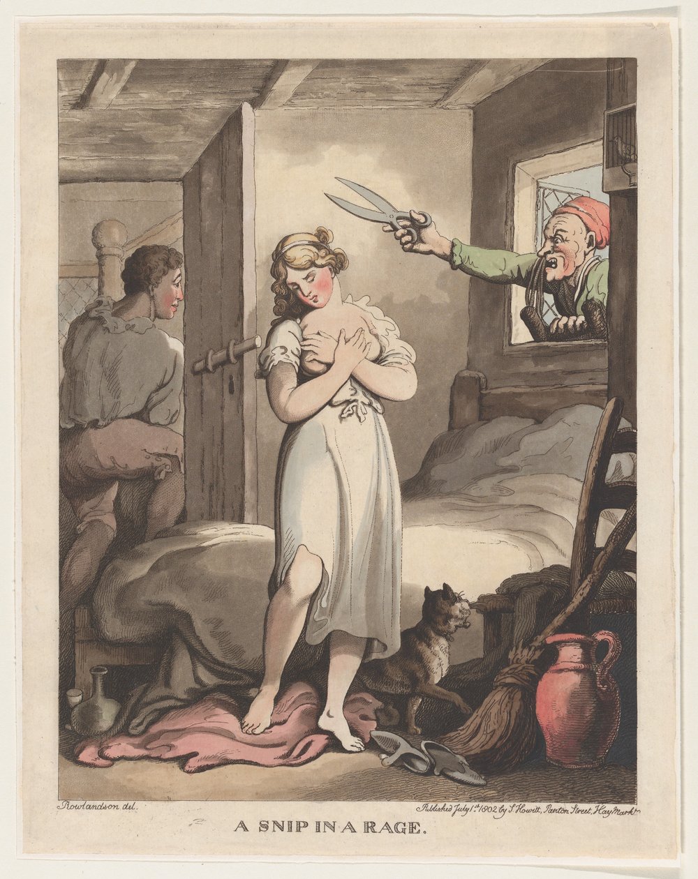 Snip w wściekłości, 1 lipca 1802, 1 lipca 1802. autorstwa Thomas Rowlandson