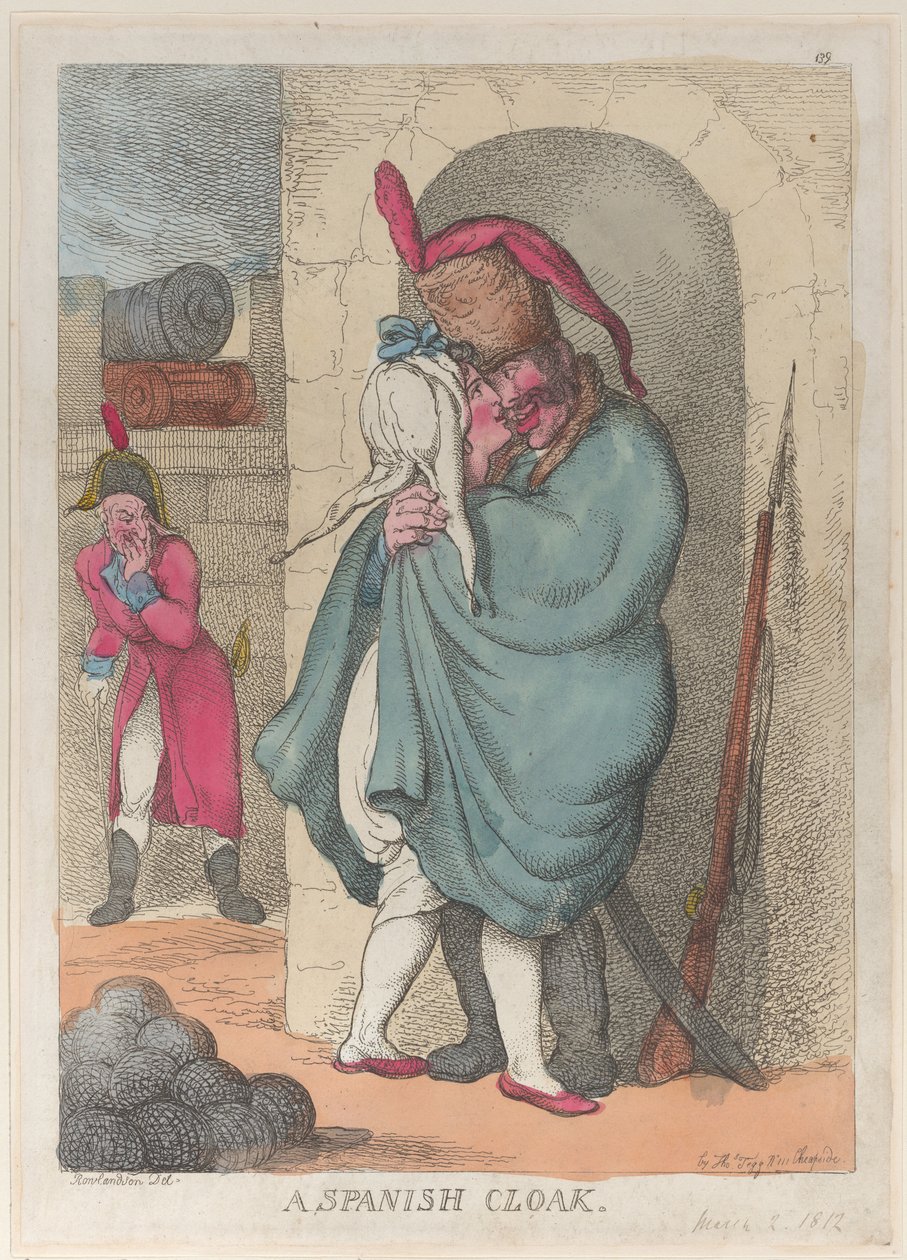 Hiszpański płaszcz, 2 marca 1812, 2 marca 1812. autorstwa Thomas Rowlandson