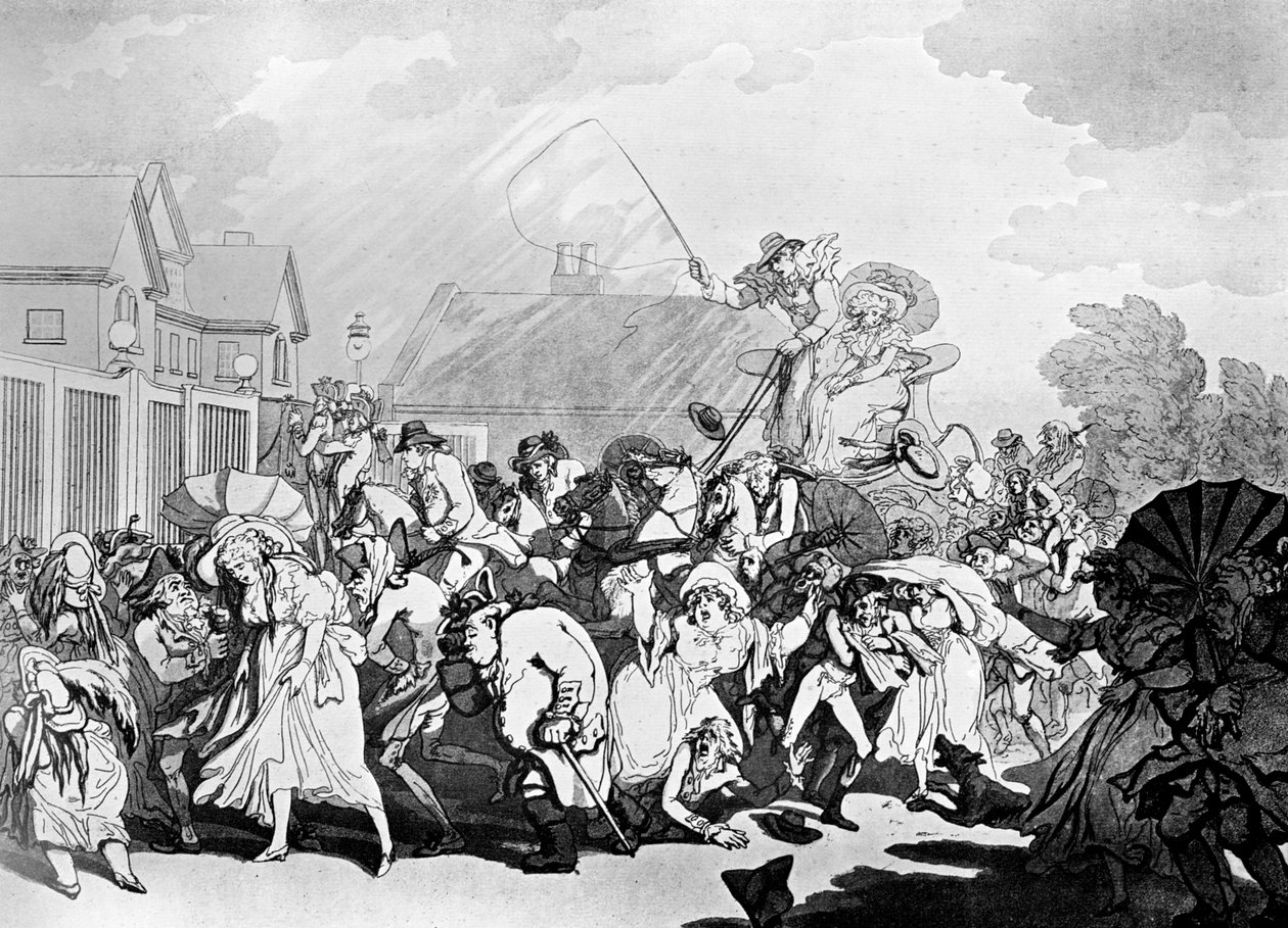 Nagły Szkwał w Hyde Parku, ok. 1791. autorstwa Thomas Rowlandson