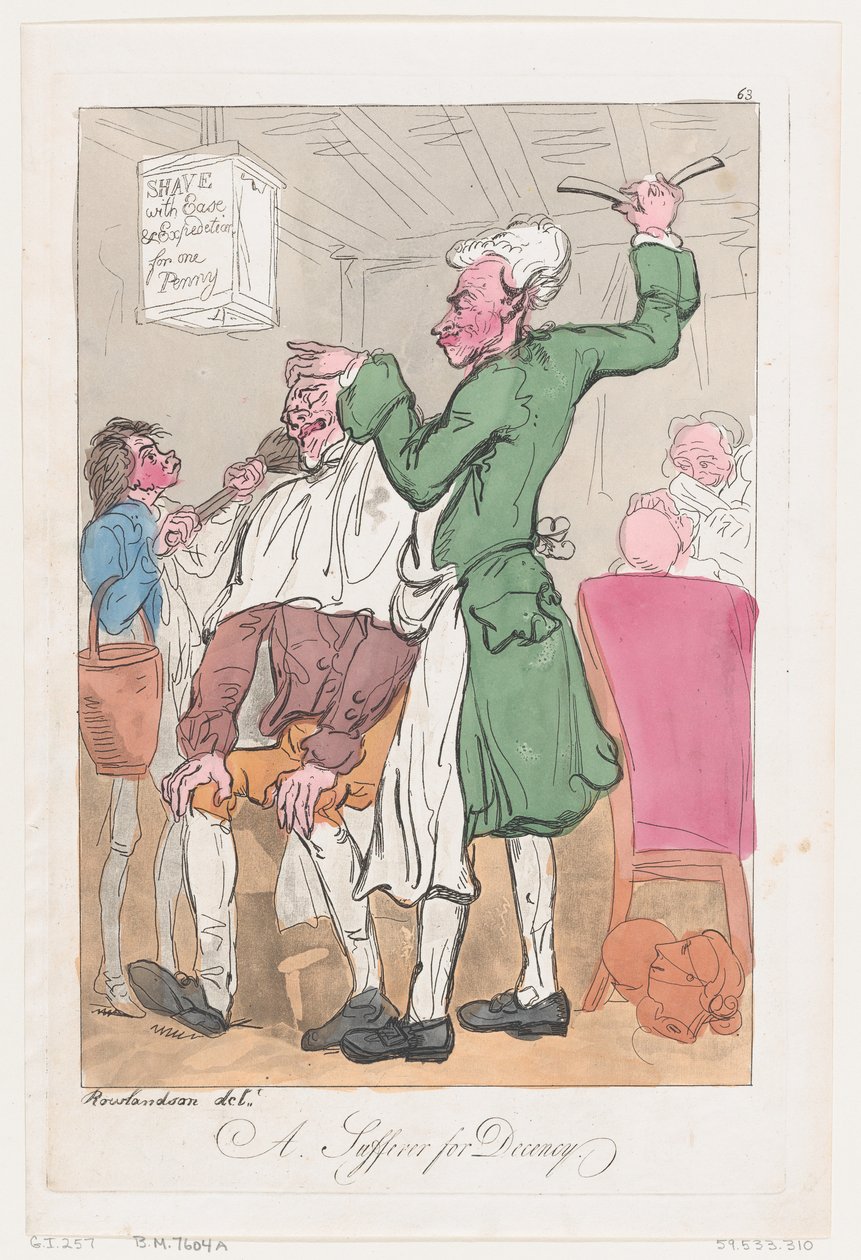 Cierpiący za przyzwoitość, 20 czerwca 1789, 20 czerwca 1789. autorstwa Thomas Rowlandson
