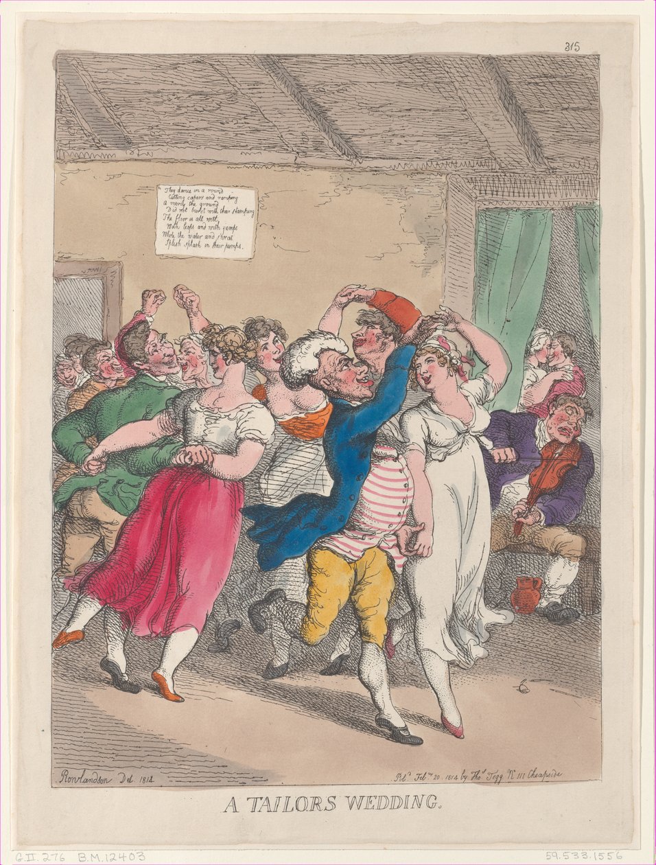Ślub krawiecki, 20 lutego 1814 r., 20 lutego 1814 r. autorstwa Thomas Rowlandson