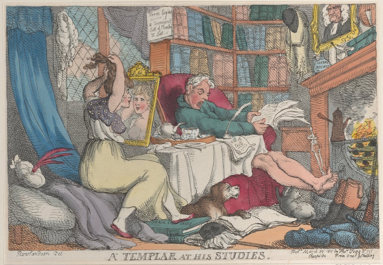 Templariusz na studiach, 20 marca 1811, 20 marca 1811. autorstwa Thomas Rowlandson