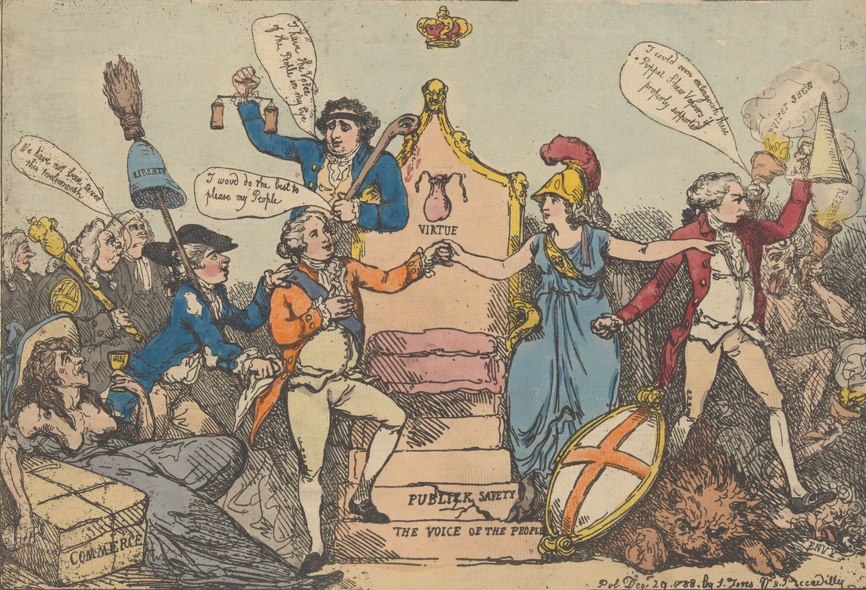 A Touch on the Times, 29 grudnia 1788 r., 29 grudnia 1788 r. autorstwa Thomas Rowlandson