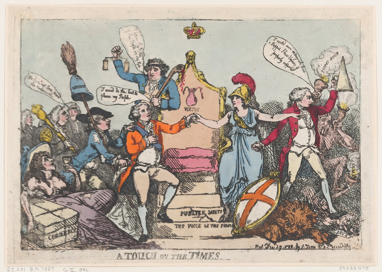 A Touch on the Times, 29 grudnia 1788 r., 29 grudnia 1788 r. autorstwa Thomas Rowlandson