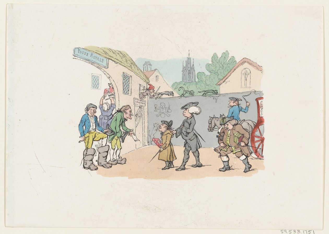 Wycieczka do zagranicznych części, 1807 ., 1807 . autorstwa Thomas Rowlandson