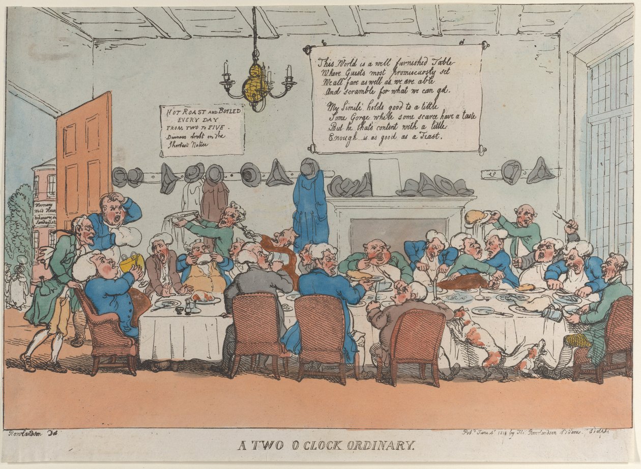 Ordynariusz o drugiej godzinie, 4 czerwca 1811, 4 czerwca 1811. autorstwa Thomas Rowlandson
