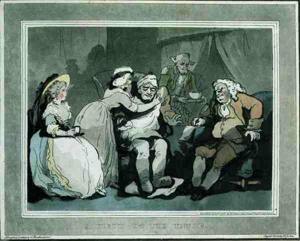 „Wizyta u wujka”, akwatinent Francisa Jukesa (1747-1812), wyd. przez E. Jacksona autorstwa Thomas Rowlandson