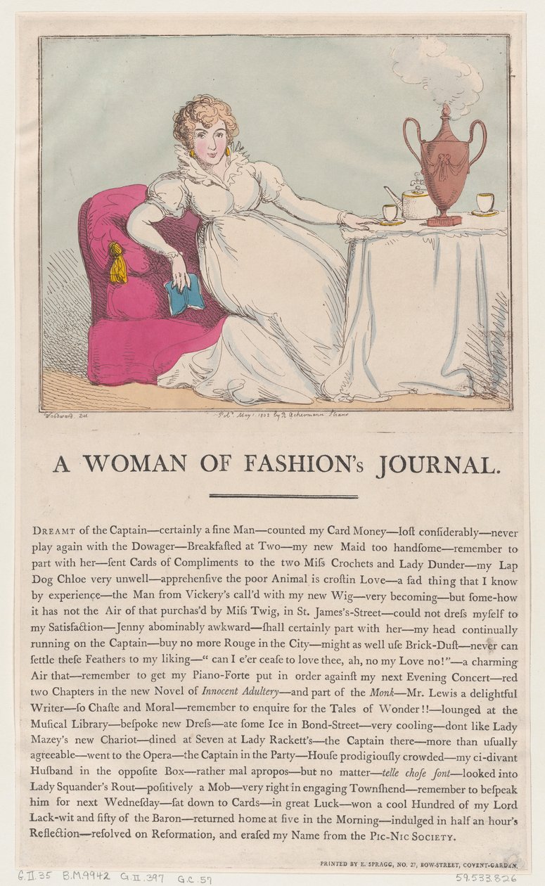 Dziennik Kobiety Mody, 1 maja 1802, 1 maja 1802. autorstwa Thomas Rowlandson