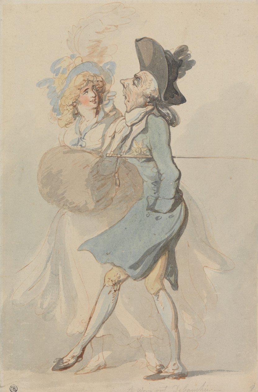 Zmęczona rozpustnica autorstwa Thomas Rowlandson