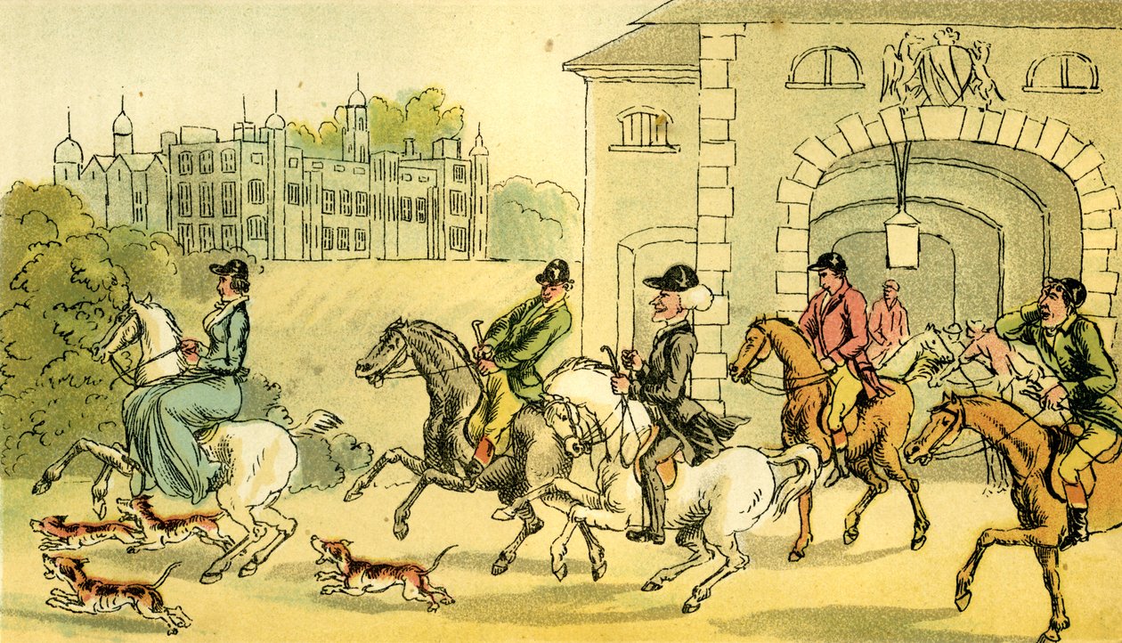 „Szlachetne polowanie” autorstwa Thomas Rowlandson